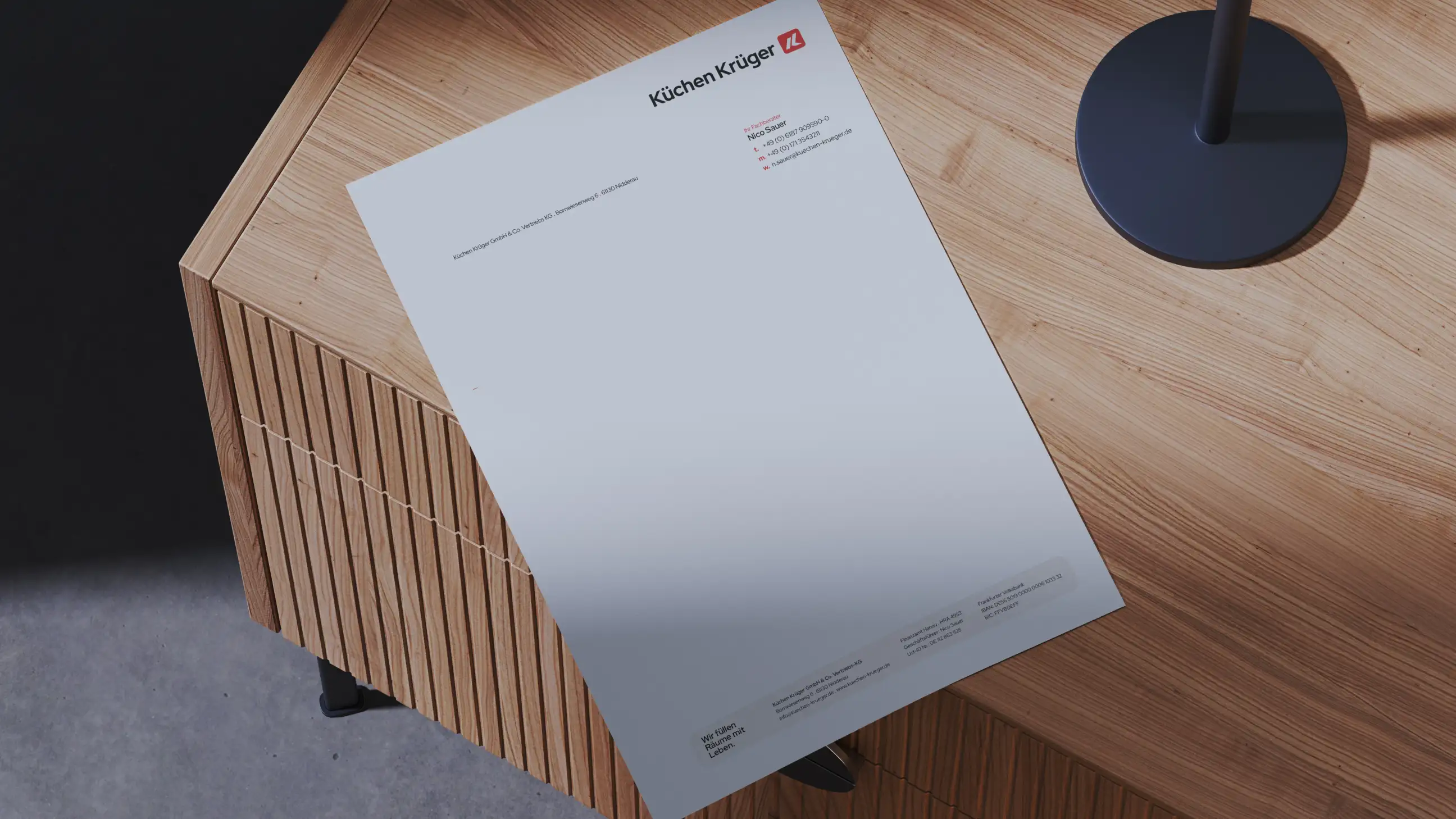 Briefpapier Design