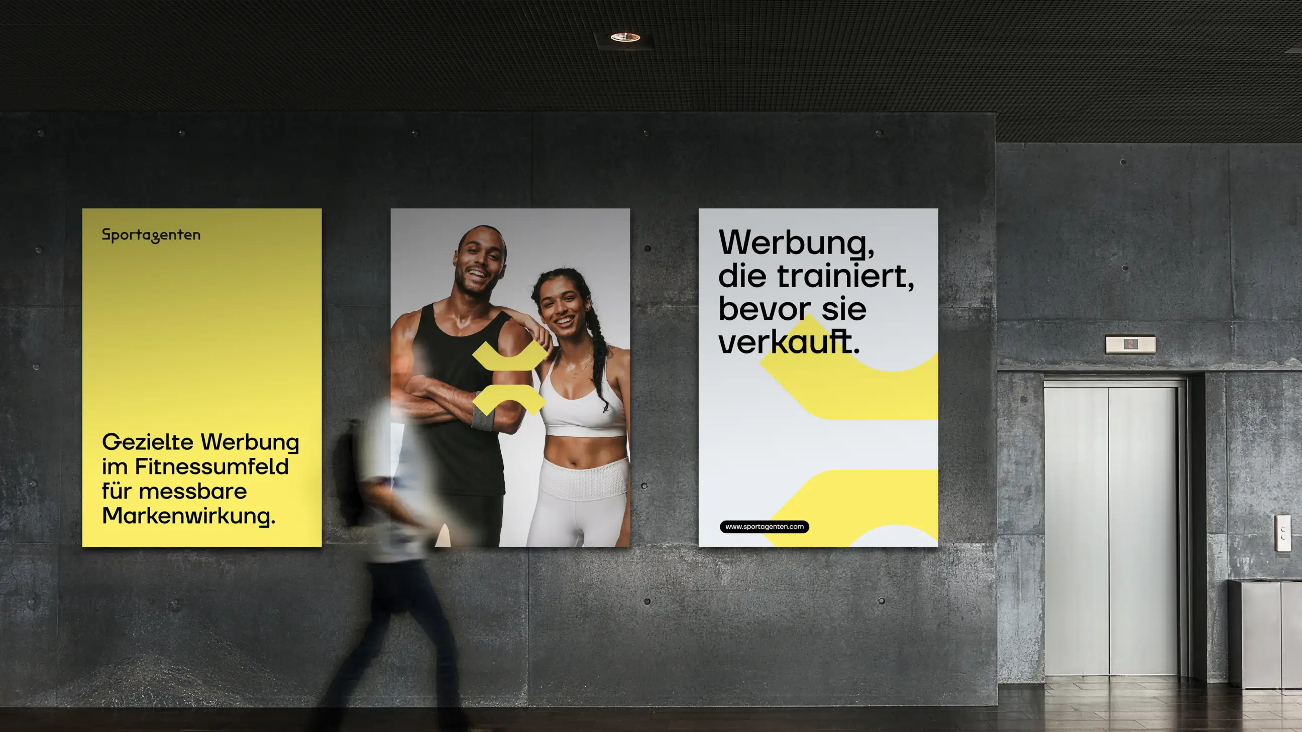 Ambient Media Kampagne im Fitnessumfeld